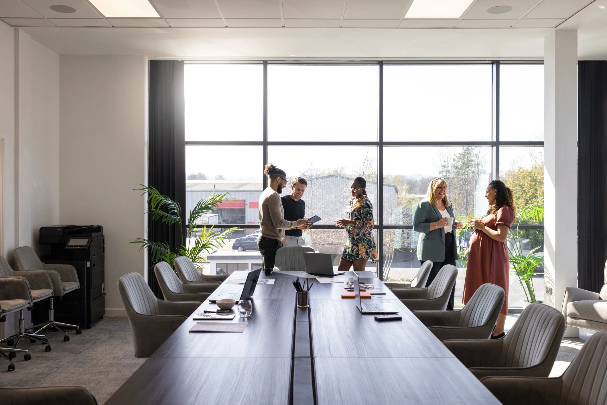 Business colleagues in a modern conference room